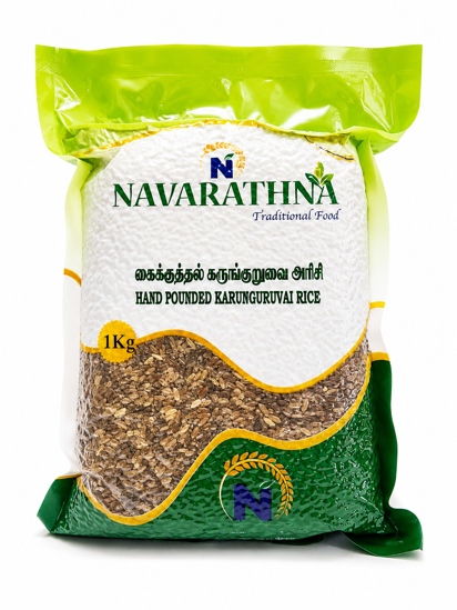 Picture of Hand Pounded Karunguruvai Samba Rice - கைக்குத்தல் கருங்குருவை சம்பா அரிசி(1Kg)